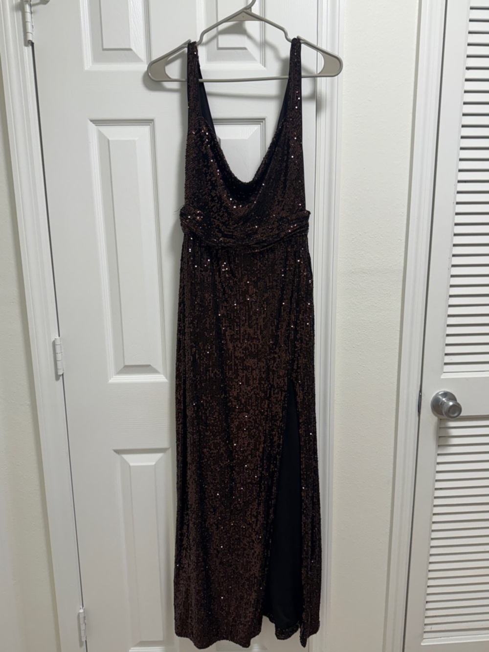 Free People Brown Sequin Prom Dress
